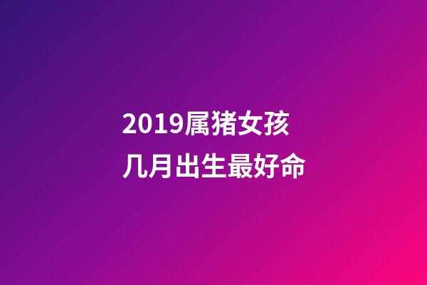 2019属猪女孩几月出生最好命(都说今年猪宝宝有福气,如果还满足四个条件,那就是福上加福)-第1张-观点-玄机派