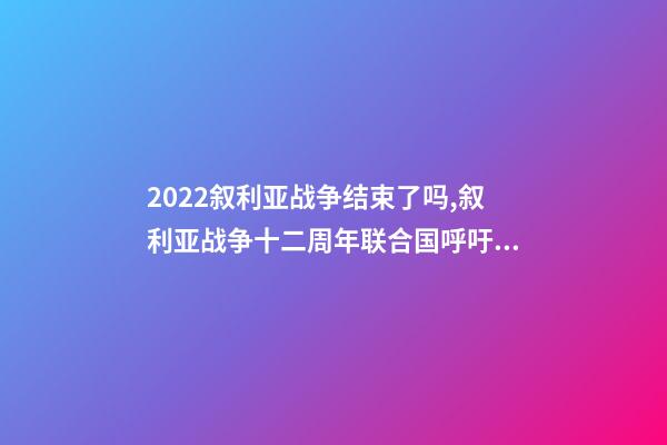 2022叙利亚战争结束了吗,叙利亚战争十二周年联合国呼吁通过持久的解决方案结束战争-第1张-观点-玄机派