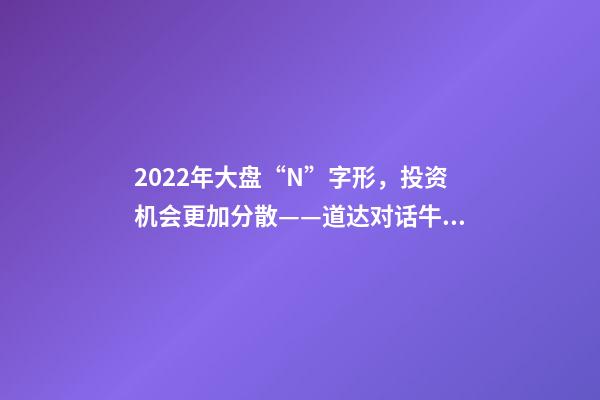 2022年大盘“N”字形，投资机会更加分散——道达对话牛博士-第1张-观点-玄机派
