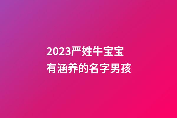 2023严姓牛宝宝有涵养的名字男孩