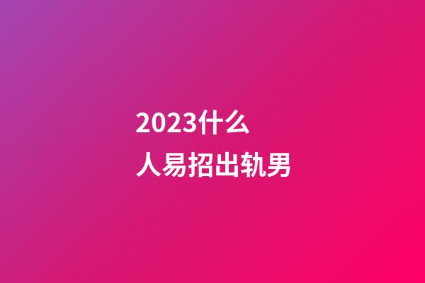 2023什么人易招出轨男