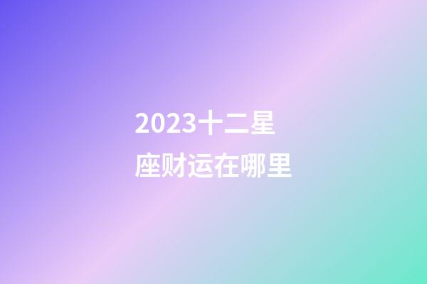 2023十二星座财运在哪里-第1张-星座运势-玄机派