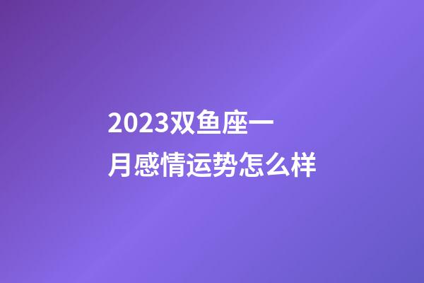 2023双鱼座一月感情运势怎么样-第1张-星座运势-玄机派