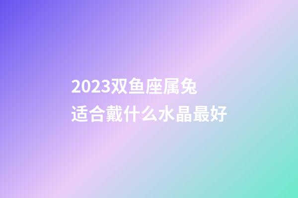 2023双鱼座属兔适合戴什么水晶最好-第1张-星座运势-玄机派