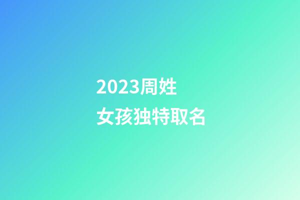 2023周姓女孩独特取名
