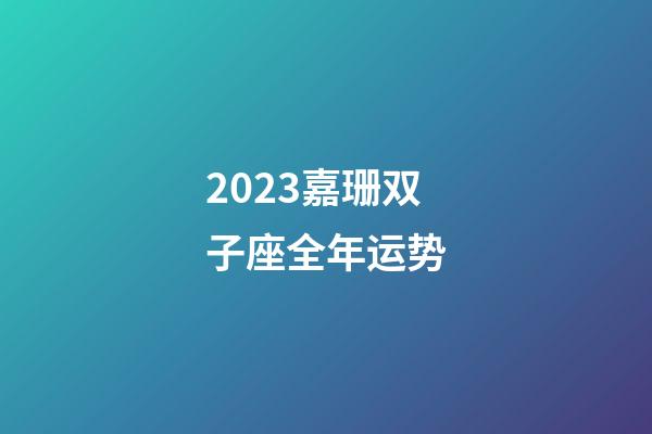 2023嘉珊双子座全年运势-第1张-星座运势-玄机派