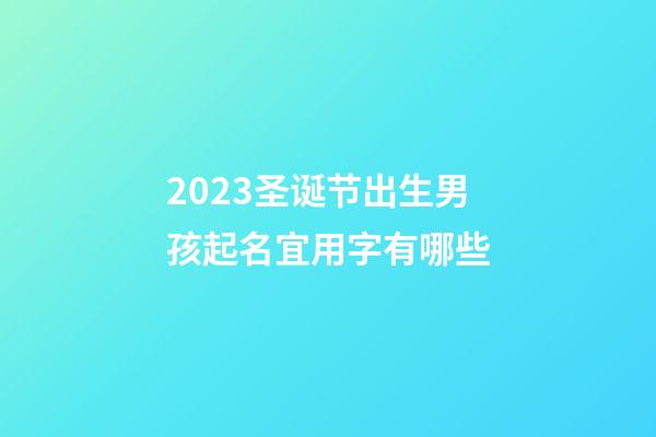2023圣诞节出生男孩起名宜用字有哪些