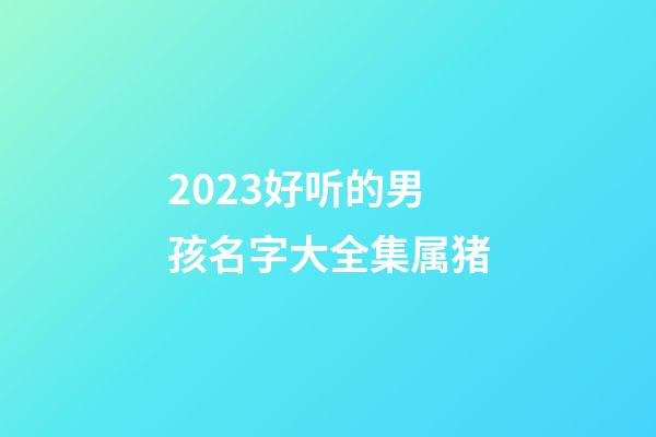 2023好听的男孩名字大全集属猪