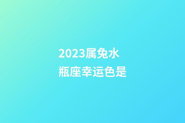 2023属兔水瓶座幸运色是-第1张-星座运势-玄机派