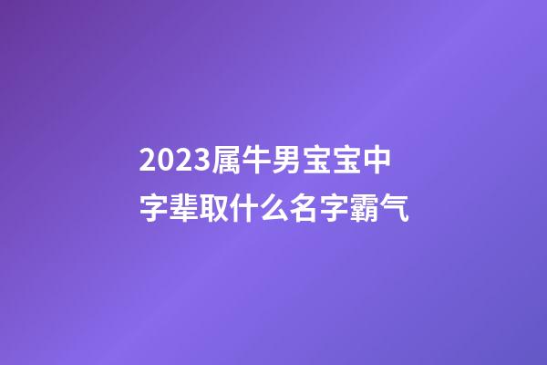 2023属牛男宝宝中字辈取什么名字霸气