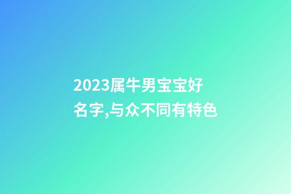 2023属牛男宝宝好名字,与众不同有特色