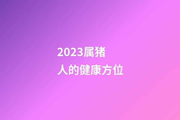 2023属猪人的健康方位