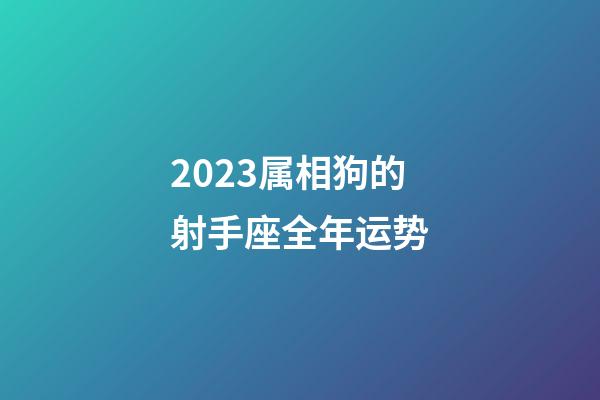 2023属相狗的射手座全年运势-第1张-星座运势-玄机派