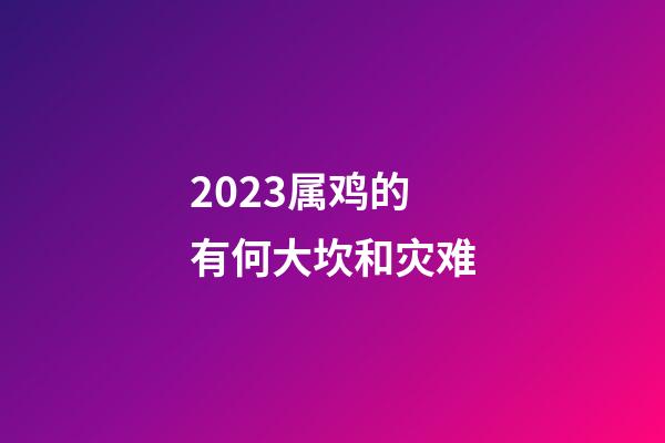 2023属鸡的有何大坎和灾难