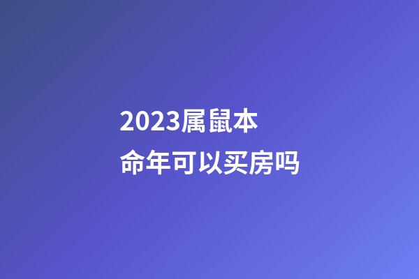 2023属鼠本命年可以买房吗
