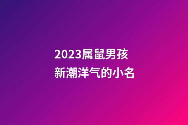 2023属鼠男孩新潮洋气的小名