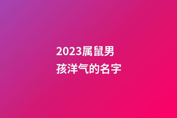 2023属鼠男孩洋气的名字