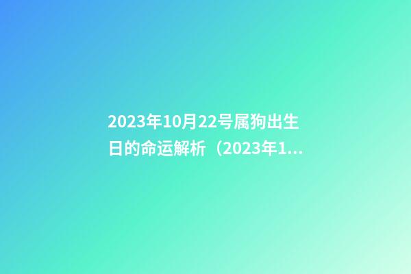 2023年10月22号属狗出生日的命运解析（2023年10月22号属狗出生日的命运解析图）