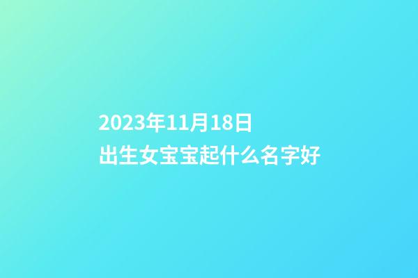 2023年11月18日出生女宝宝起什么名字好