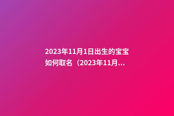 2023年11月1日出生的宝宝如何取名（2023年11月1日出生的宝宝如何取名字）