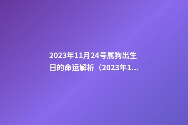 2023年11月24号属狗出生日的命运解析（2023年11月24日出生是什么命）