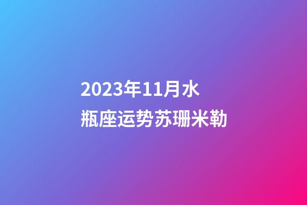 2023年11月水瓶座运势苏珊米勒-第1张-星座运势-玄机派
