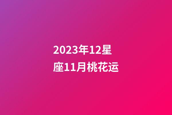 2023年12星座11月桃花运-第1张-星座运势-玄机派