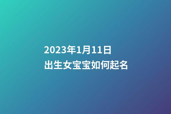 2023年1月11日出生女宝宝如何起名