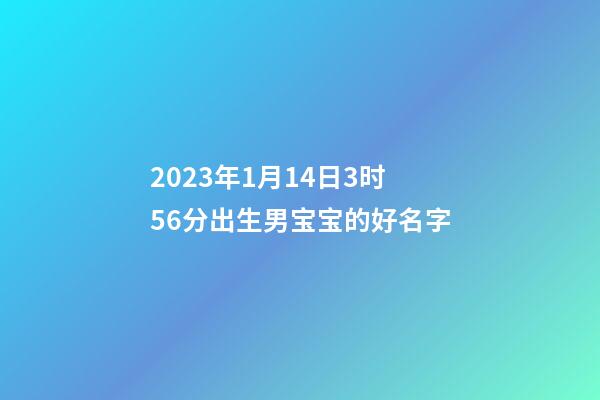 2023年1月14日3时56分出生男宝宝的好名字