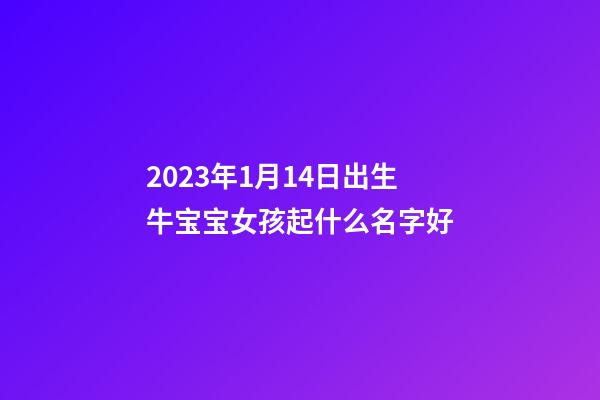 2023年1月14日出生牛宝宝女孩起什么名字好