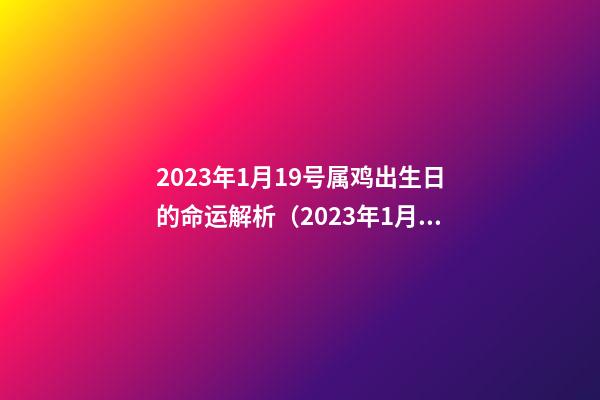 2023年1月19号属鸡出生日的命运解析（2023年1月19号属鸡出生日的命运解析图）