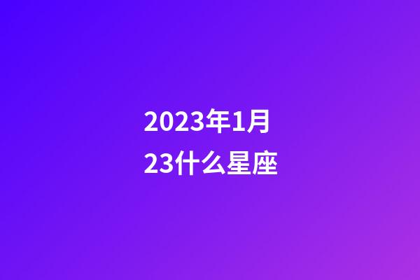 2023年1月23什么星座-第1张-星座运势-玄机派