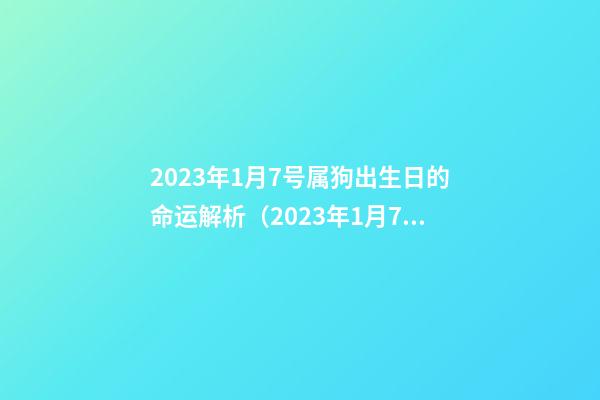 2023年1月7号属狗出生日的命运解析（2023年1月7号属狗出生日的命运解析图）