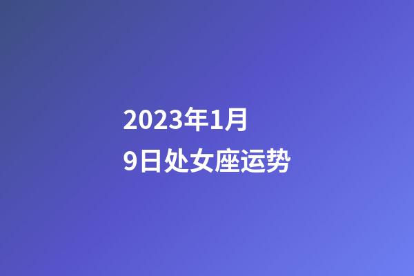 2023年1月9日处女座运势-第1张-星座运势-玄机派