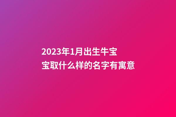 2023年1月出生牛宝宝取什么样的名字有寓意