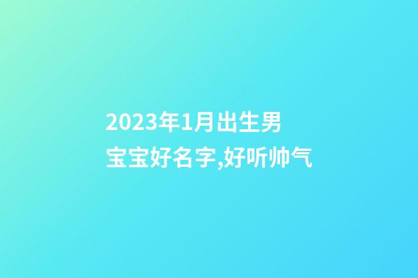 2023年1月出生男宝宝好名字,好听帅气