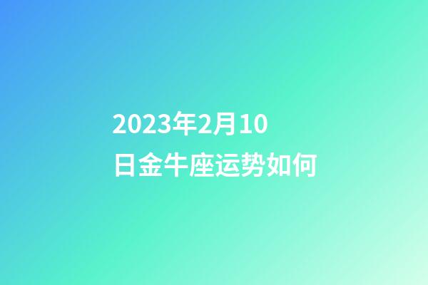 2023年2月10日金牛座运势如何-第1张-星座运势-玄机派