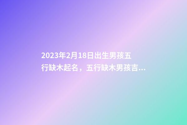 2023年2月18日出生男孩五行缺木起名，五行缺木男孩吉祥名字