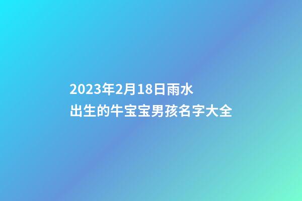 2023年2月18日雨水出生的牛宝宝男孩名字大全