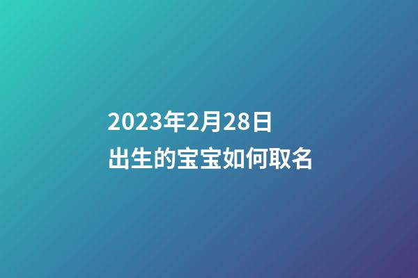 2023年2月28日出生的宝宝如何取名