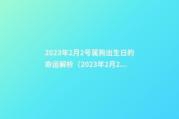 2023年2月2号属狗出生日的命运解析（2023年2月2号属狗出生日的命运解析图）