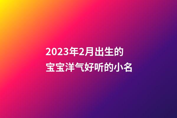 2023年2月出生的宝宝洋气好听的小名