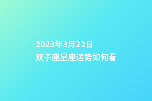2023年3月22日双子座星座运势如何看-第1张-星座运势-玄机派