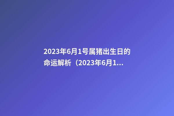 2023年6月1号属猪出生日的命运解析（2023年6月1号属猪出生日的命运解析图）