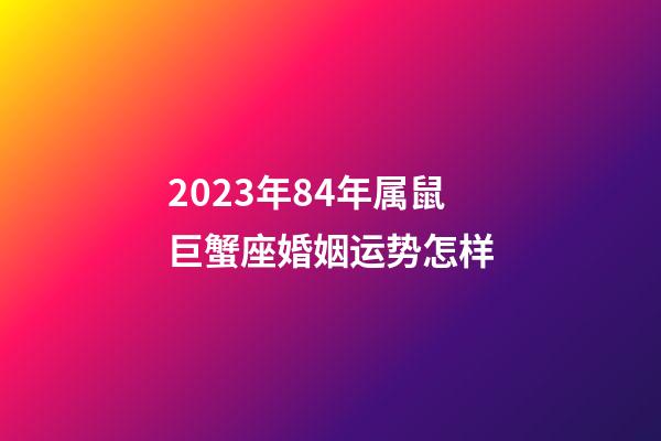 2023年84年属鼠巨蟹座婚姻运势怎样-第1张-星座运势-玄机派