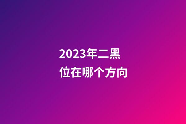 2023年二黑位在哪个方向