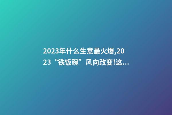 2023年什么生意最火爆,2023“铁饭碗”风向改变!这3大行业赚得多还轻松-第1张-观点-玄机派