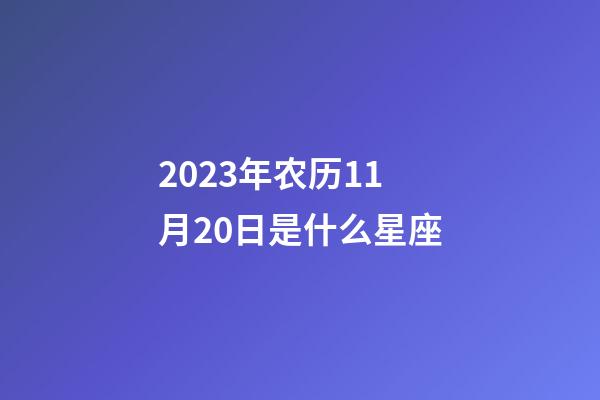 2023年农历11月20日是什么星座（农历2023年11月20日出生的性格特点）-第1张-星座运势-玄机派