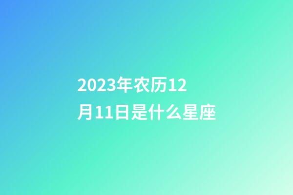 2023年农历12月11日是什么星座（农历2023年12月11日出生的性格特点）-第1张-星座运势-玄机派