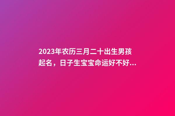 2023年农历三月二十出生男孩起名，日子生宝宝命运好不好？